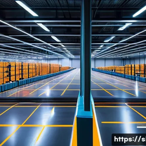 Home 27 스마트물류 자격증 종류 - **Prompt:** A vibrant, futuristic logistics hub at night, showcasing advanced automation. In the for...